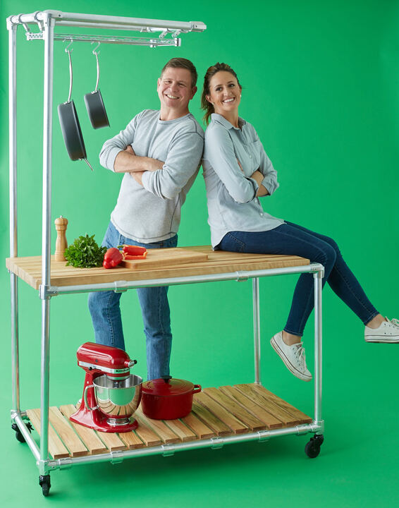 Rolling kitchen cart
