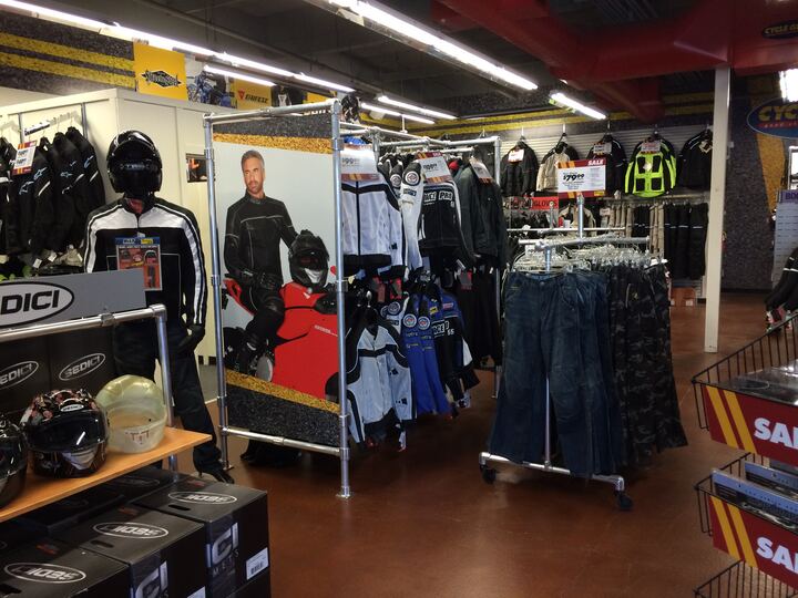 Motorcycle gear store