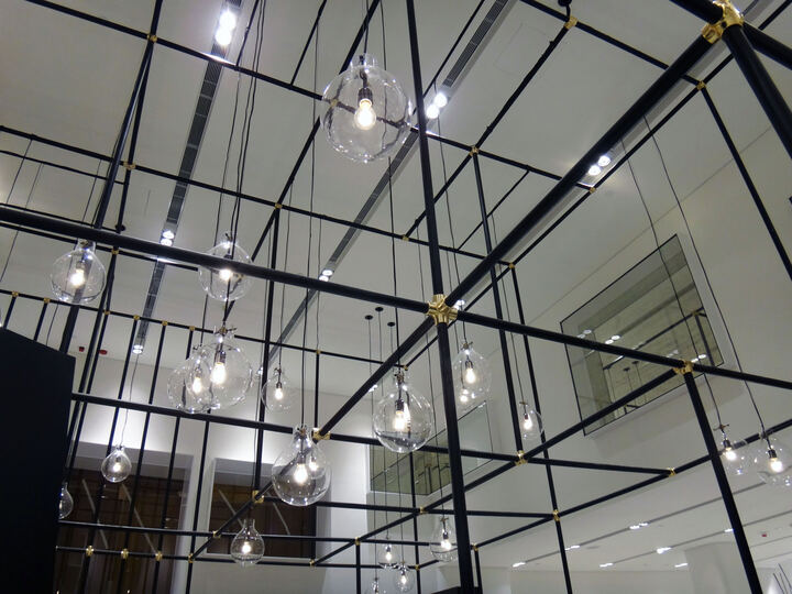 Suspended lighting grid